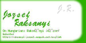 jozsef raksanyi business card